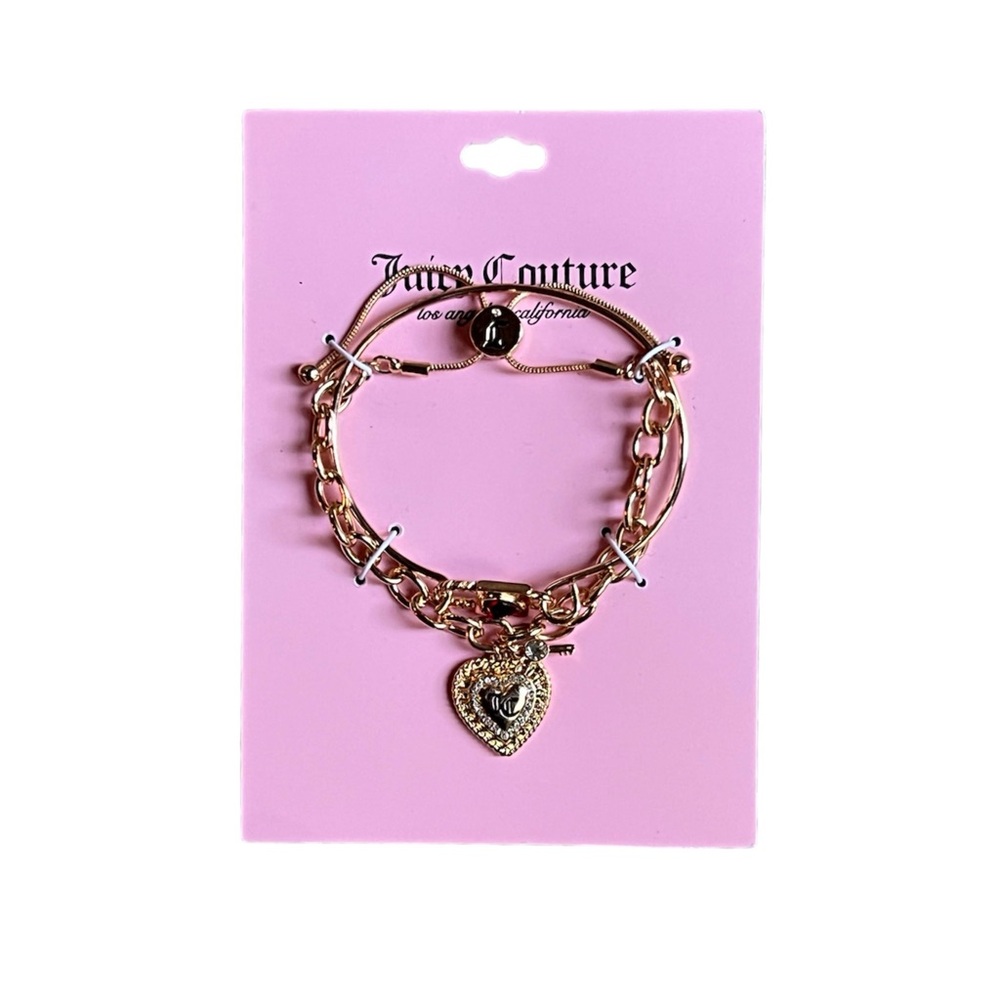 Juicy Couture Gold Heart Charm Bracelet - Picture 1 of 3